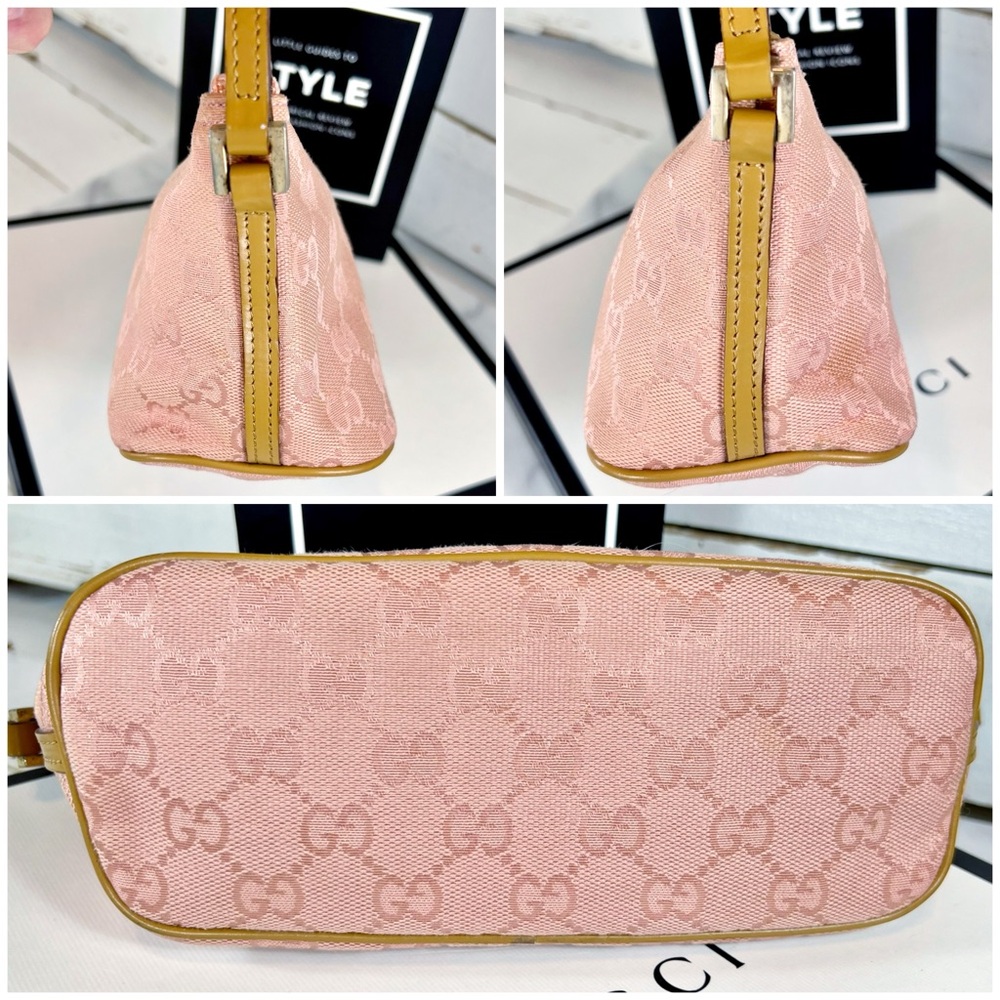 |SOLD| Gucci Pink Monogram Boat Pochette Handbag - Picture 7 of 9